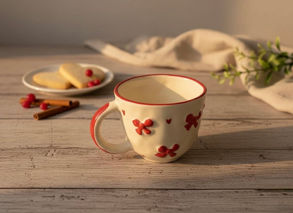 Rosy Ribbons Cup
