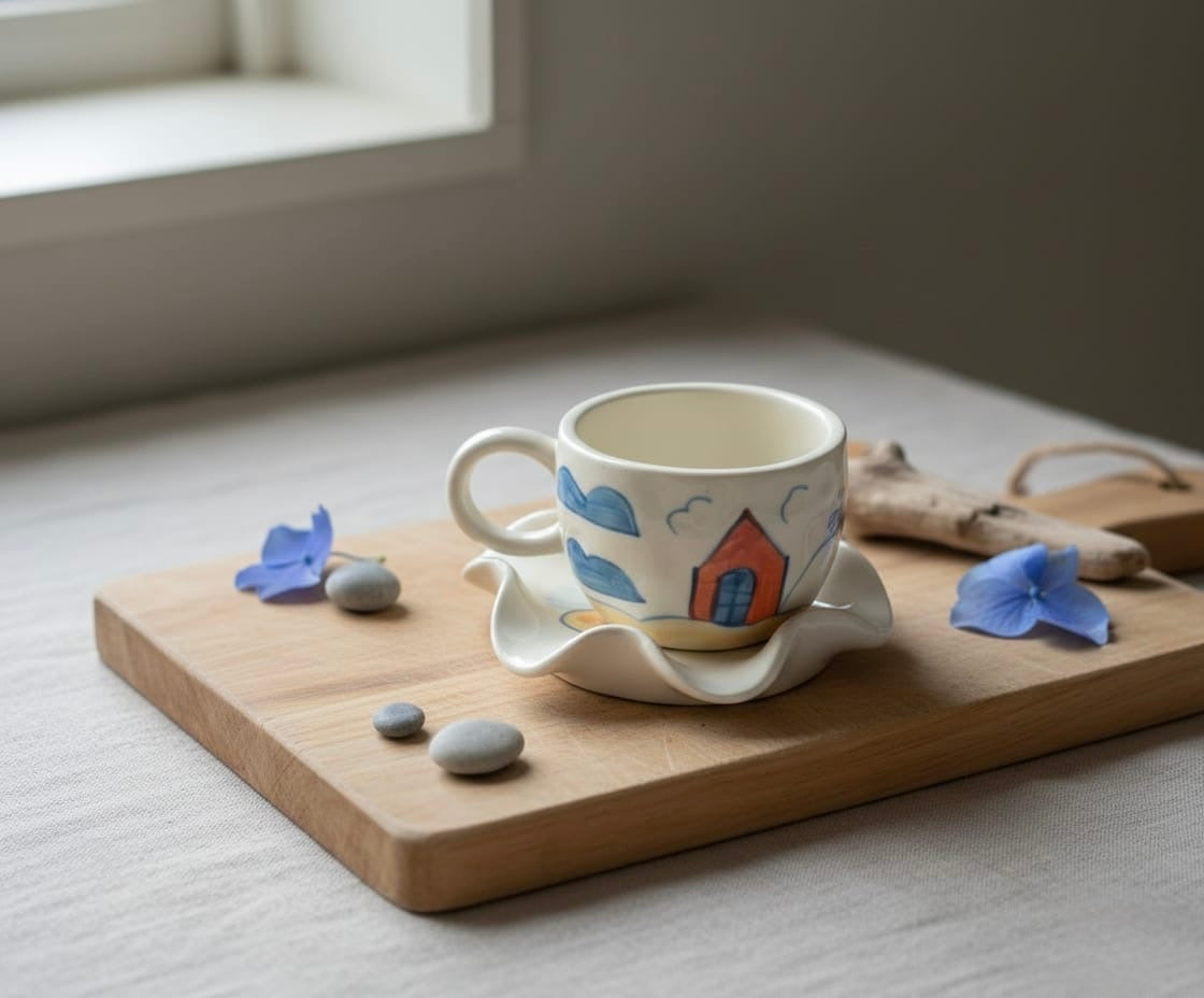 Little cottage Cup and Saucer
