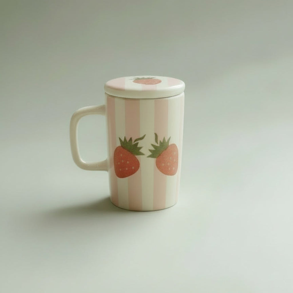 Fruit Tall Mug with Lid