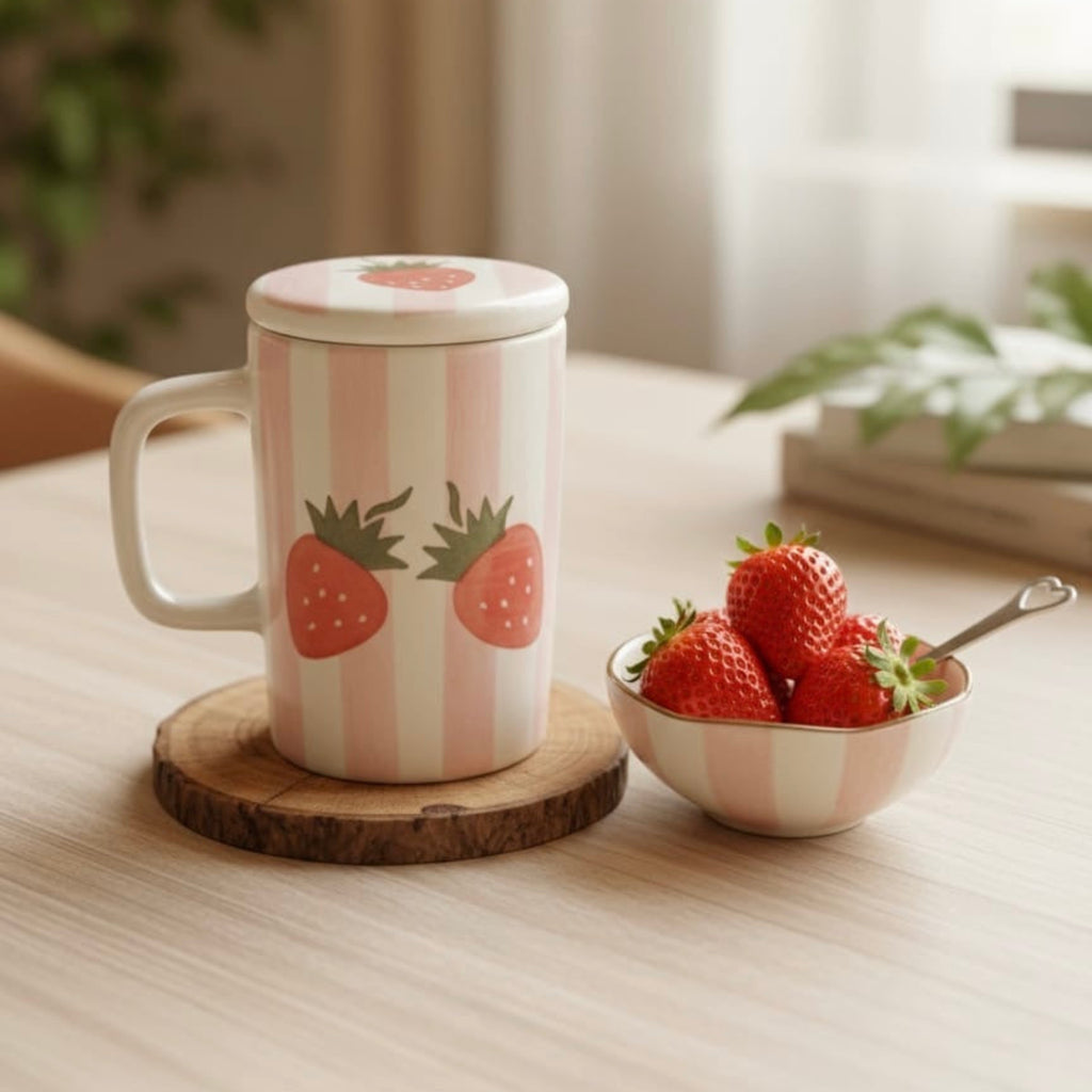 Fruit Tall Mug with Lid