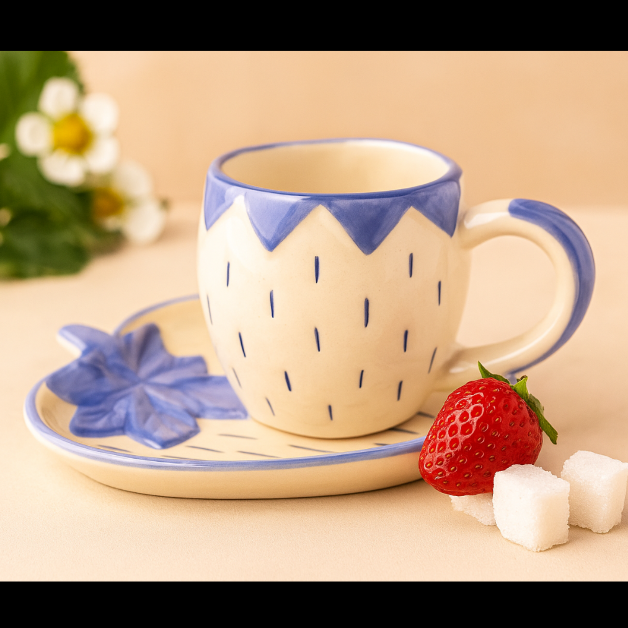 Strawberry Cup & Saucer