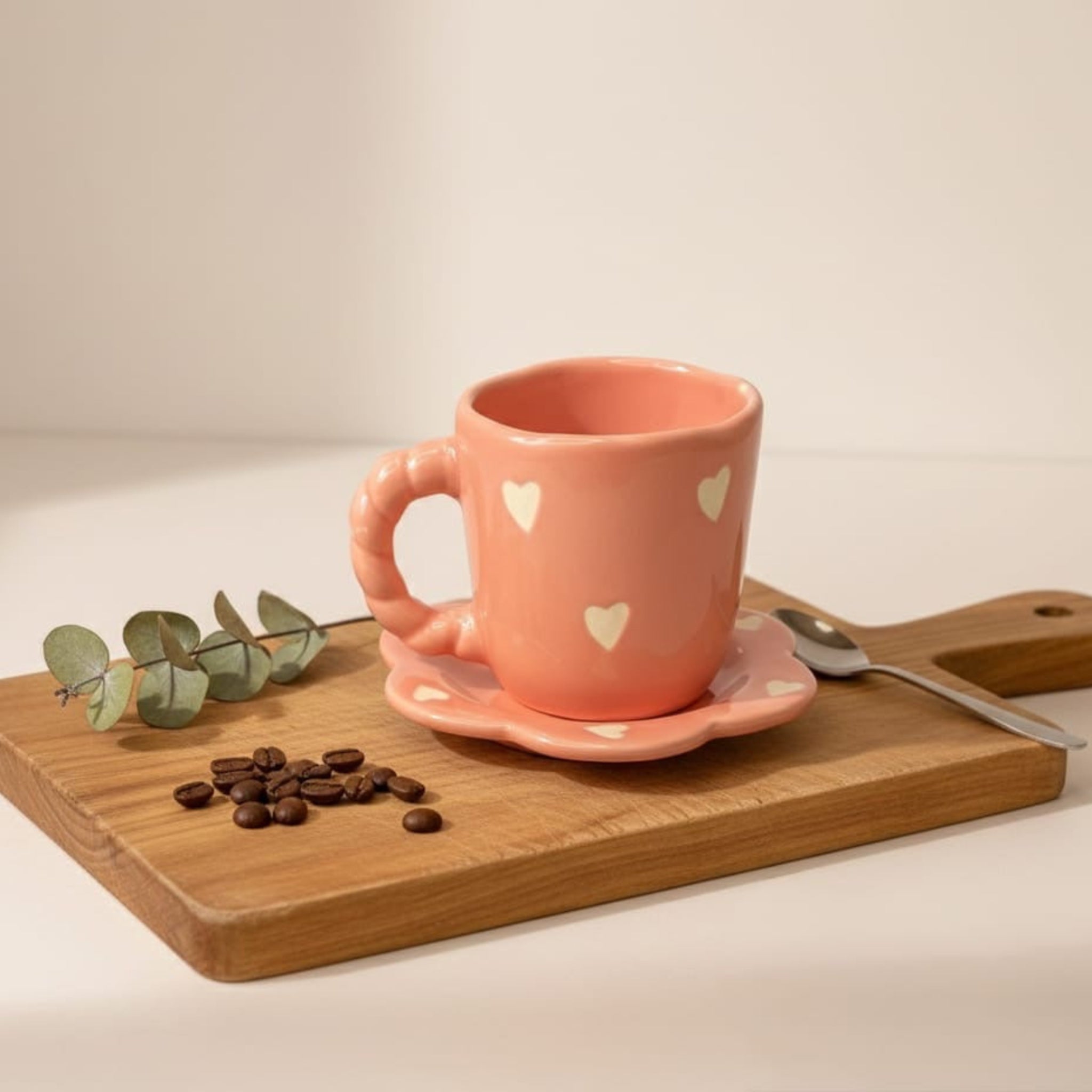 Twisted Heart Cup and Saucer