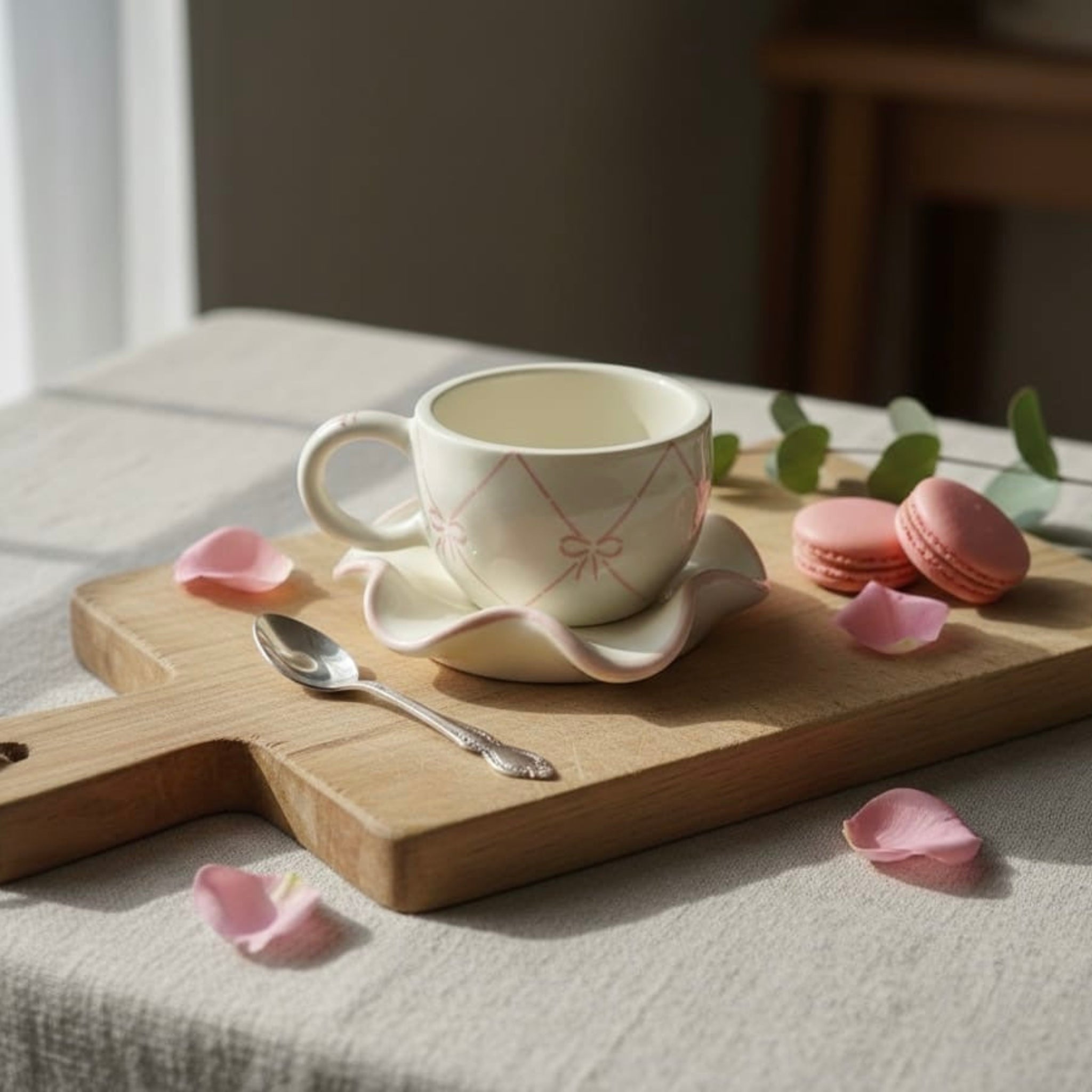 Ribbon Wave Cup and Saucer