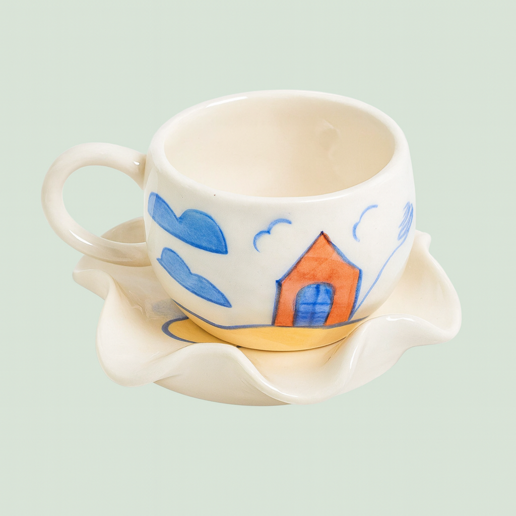 Little cottage Cup and Saucer