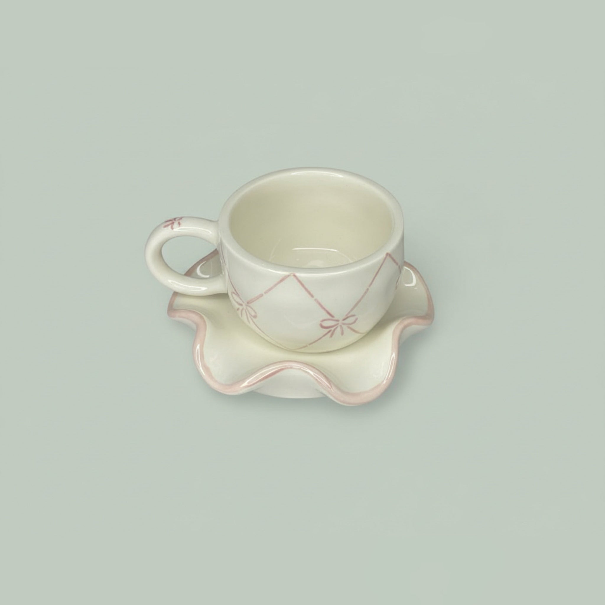 Ribbon Wave Cup and Saucer